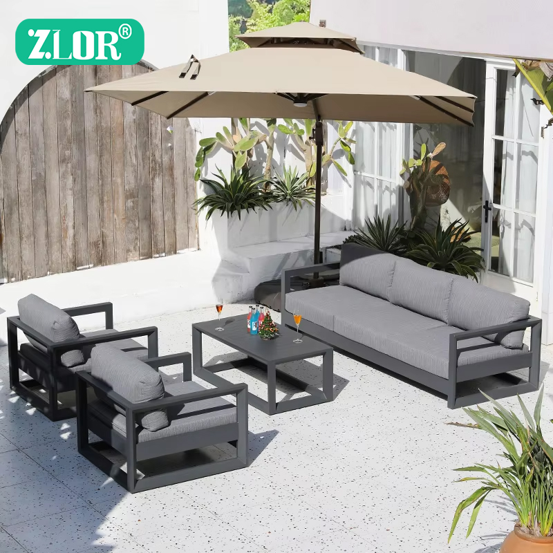 Outdoor Furniture Luxury - Set Sofa Luar Ruangan Aluminium Mewah