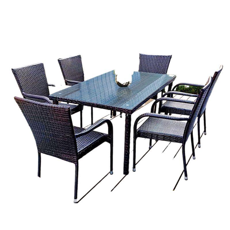 Outdoor Furniture Metal - Meja dan kursi rotan untuk luar
