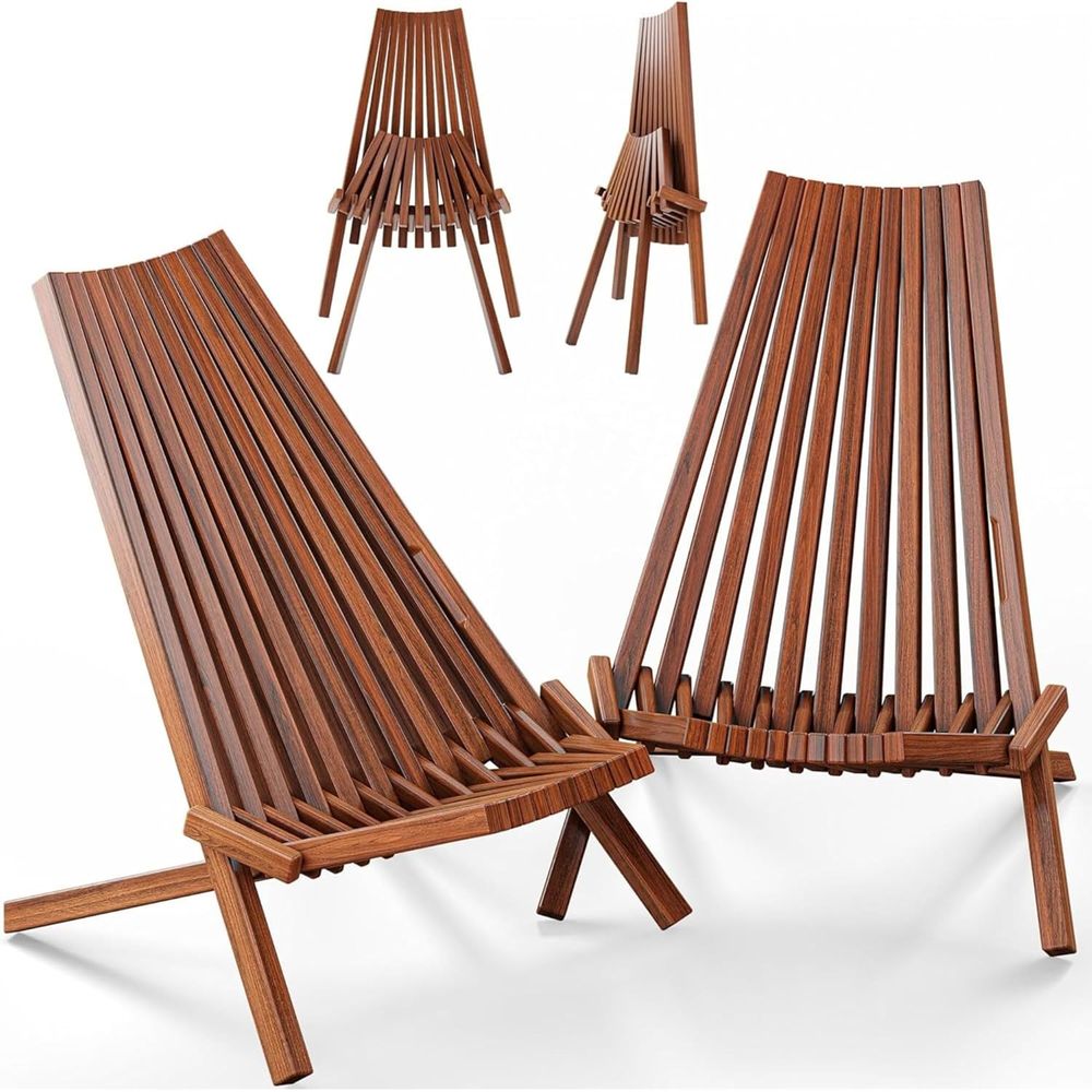 2-Pak Kursi Lipat Kayu Tamarac - Outdoor Furniture Diy ulasan dan harga