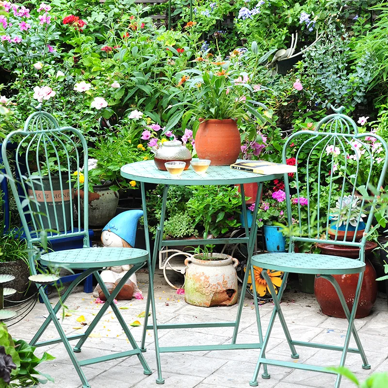 Kursi taman luar ruangan, meja - Outdoor Furniture Metal Chairs ulasan dan harga