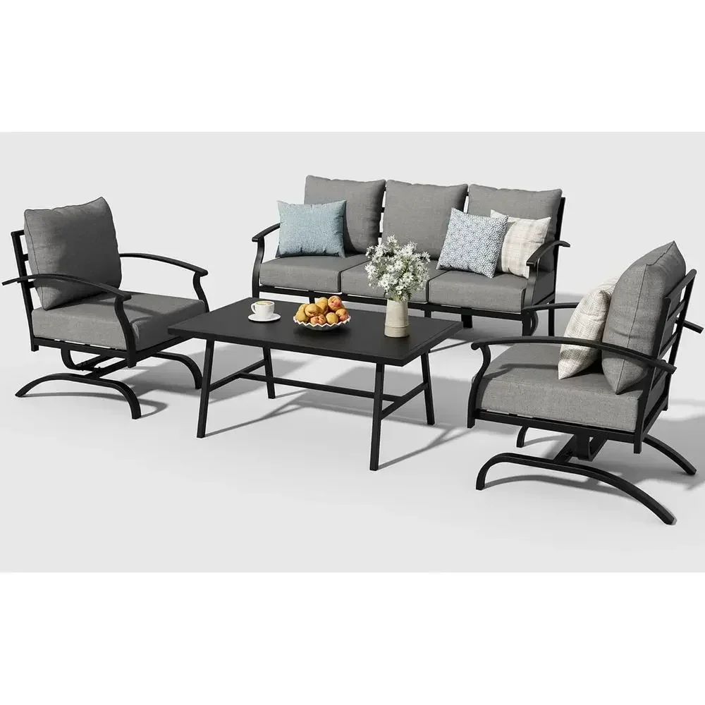 Set Perabot Teras Luar Ruangan - Outdoor Furniture Metal Chairs ulasan dan harga